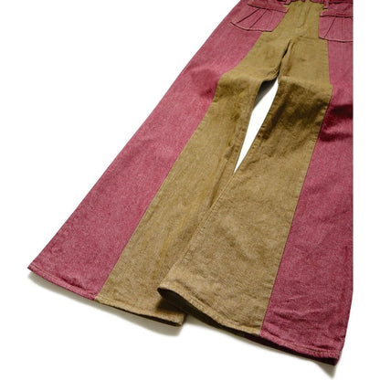 Kapital 12oz Color Denim 2 Tone Gypsy Flared Pants