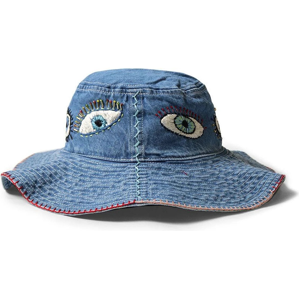 Kapital 12oz Denim Bucket Tulip Hat With Speakeasy Embroidery