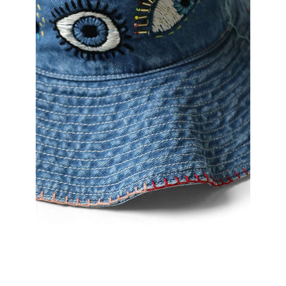 Kapital 12oz Denim Bucket Tulip Hat With Speakeasy Embroidery