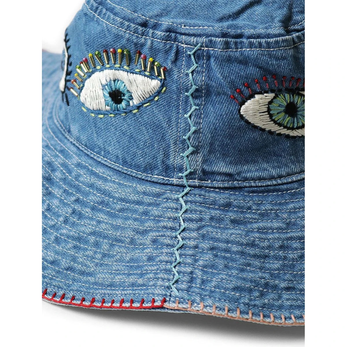 Kapital 12oz Denim Bucket Tulip Hat With Speakeasy Embroidery
