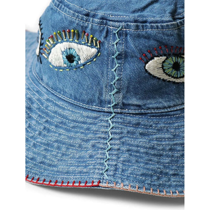 Kapital 12oz Denim Bucket Tulip Hat With Speakeasy Embroidery