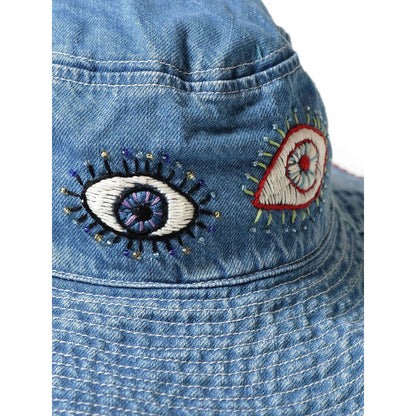 Kapital 12oz Denim Bucket Tulip Hat With Speakeasy Embroidery