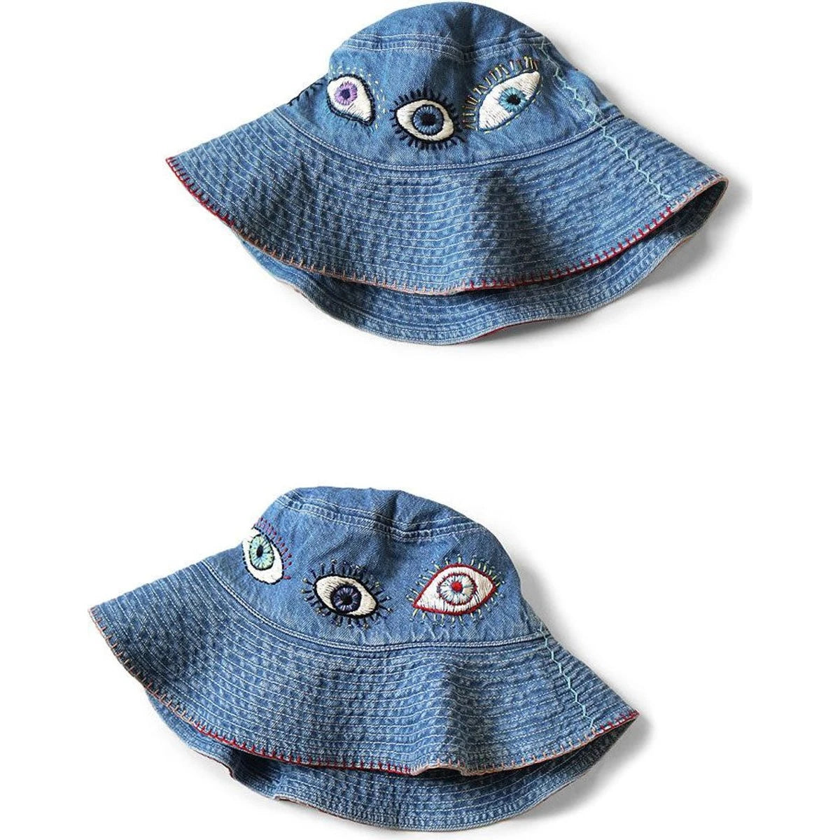 Kapital 12oz Denim Bucket Tulip Hat With Speakeasy Embroidery