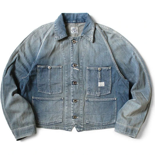 Kapital 12oz Denim Cropped Winday Chair Jacket (Short Coverall)