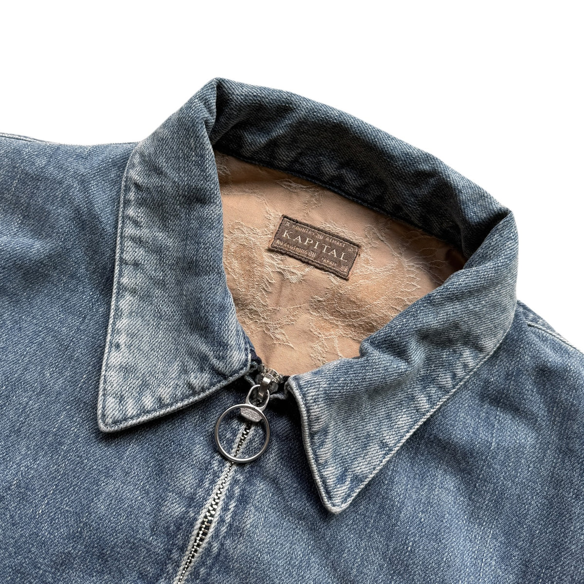 Kapital 12oz Denim Hacksaw Drizzler Jacket (Paisley Lining)