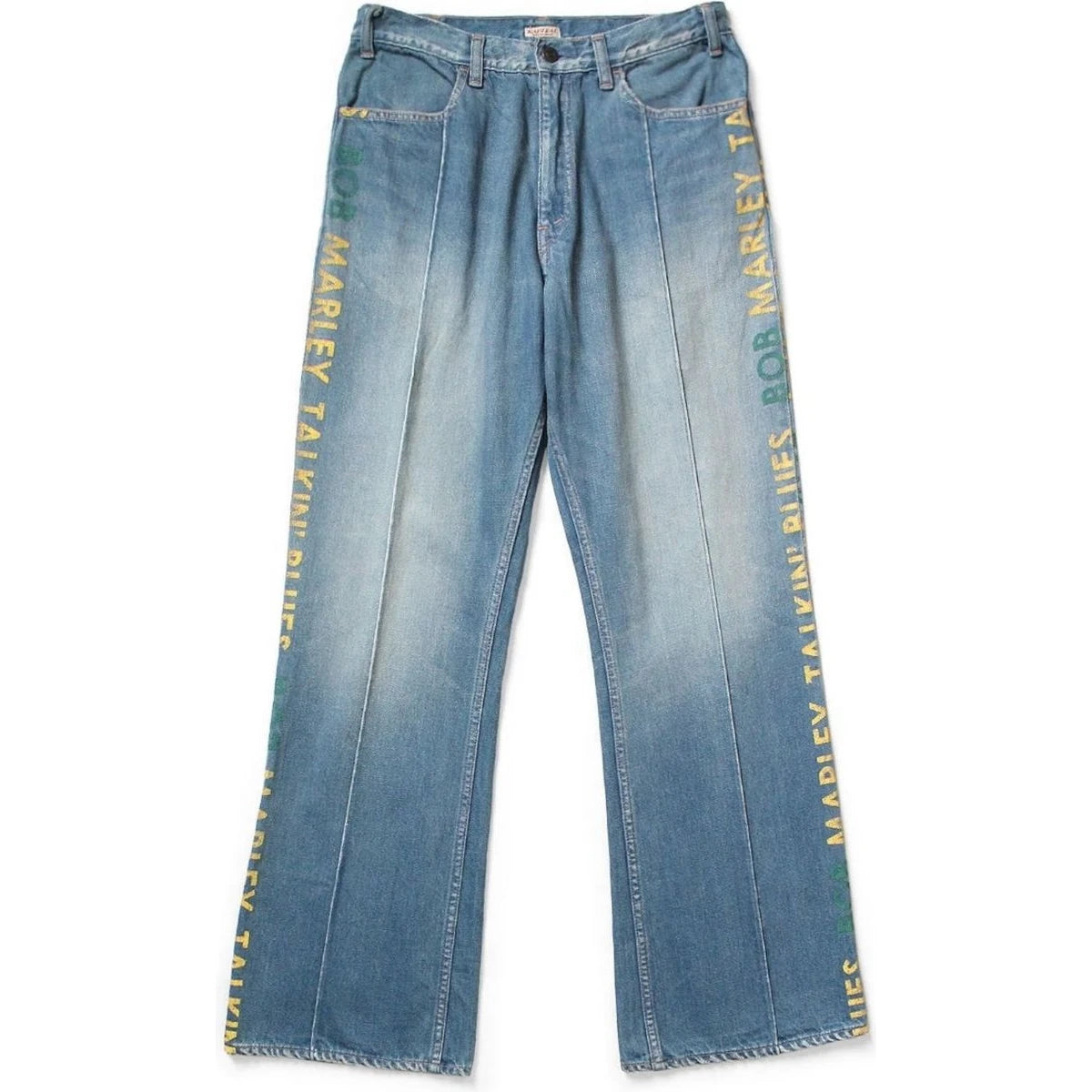 Kapital 12oz Denim Marley Talkin Blues Bootcut Pants Light Wash