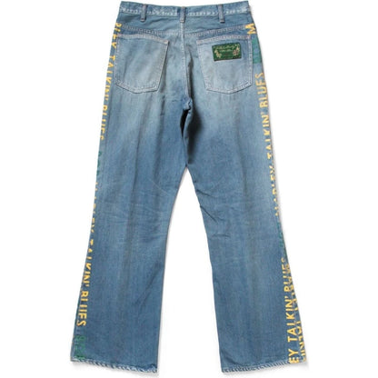 Kapital 12oz Denim Marley Talkin Blues Bootcut Pants Light Wash