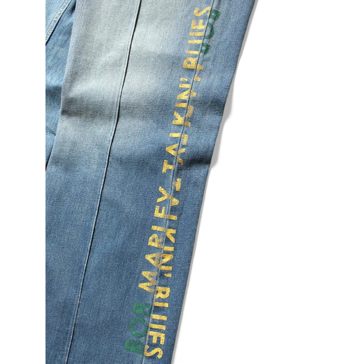 Kapital 12oz Denim Marley Talkin Blues Bootcut Pants Light Wash