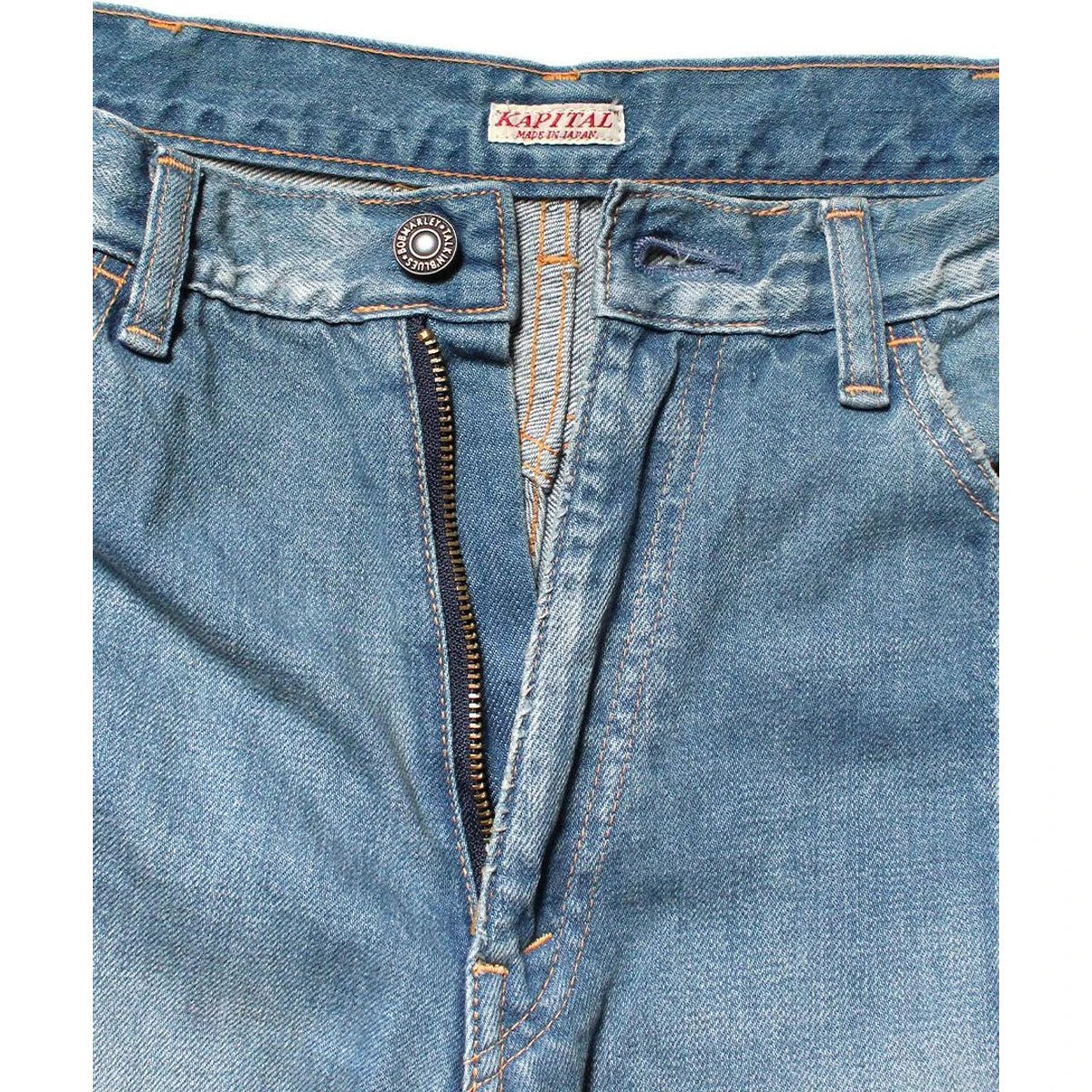 Kapital 12oz Denim Marley Talkin Blues Bootcut Pants Light Wash