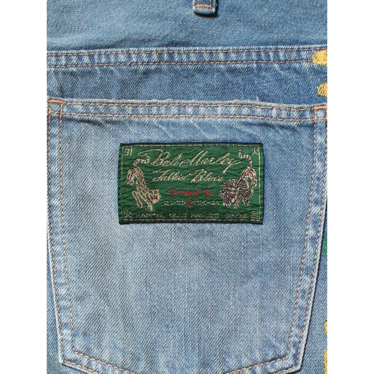 Kapital 12oz Denim Marley Talkin Blues Bootcut Pants Light Wash