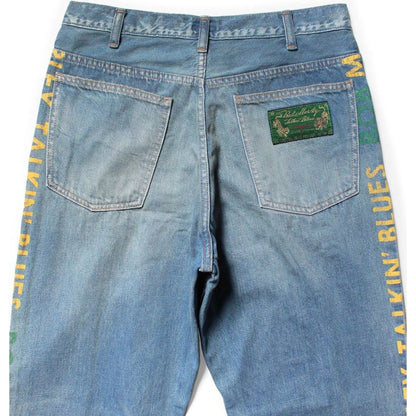 Kapital 12oz Denim Marley Talkin Blues Bootcut Pants Light Wash