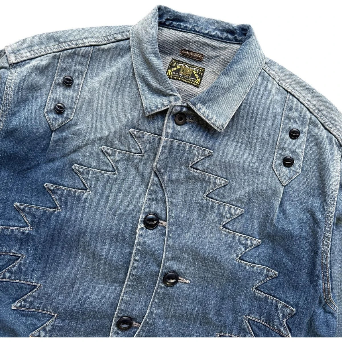 Kapital 12oz Denim Santo Domingo Thunderbird Jacket (Processed