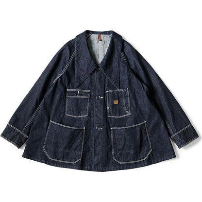 Kapital 12oz Denim Wrangle Collar Bell Coverall