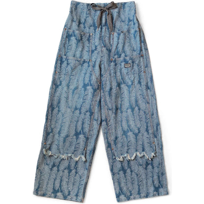 Kapital 12oz Magpie Denim Double Knee Easy Baggy Pants