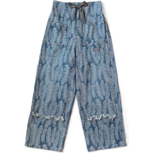 Kapital 12oz Magpie Denim Double Knee Easy Baggy Pants