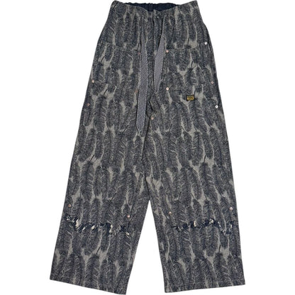 Kapital 12oz Magpie Denim Double Knee Easy Baggy Pants
