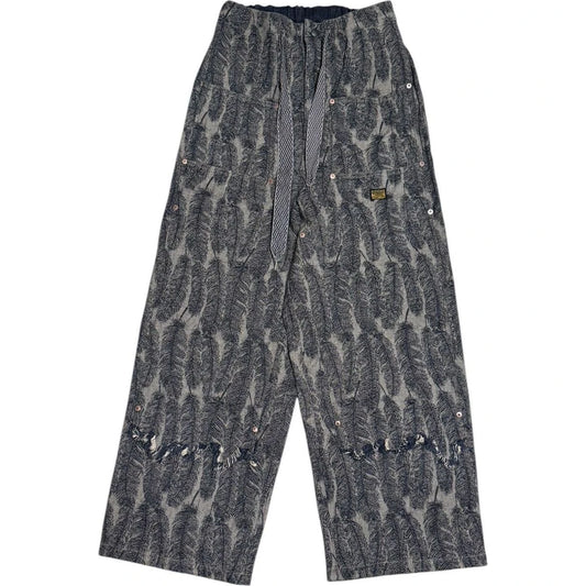 Kapital 12oz Magpie Denim Double Knee Easy Baggy Pants