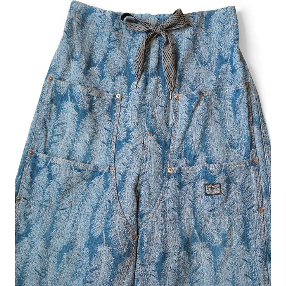 Kapital 12oz Magpie Denim Double Knee Easy Baggy Pants