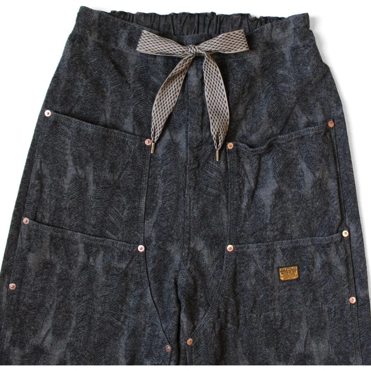 Kapital 12oz Magpie Denim Double Knee Easy Baggy Pants