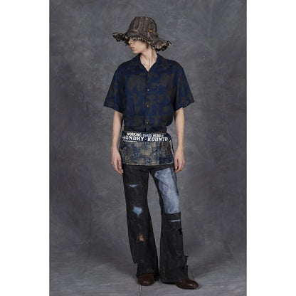 Kapital 12oz Magpie Denim Radio Tulip Hat
