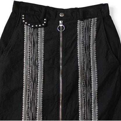 Kapital 12oz Yagasuri Jacquard Denim Boogie Day Skirt
