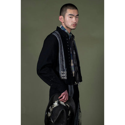 Kapital 12oz Yagasuri Jacquard Denim Drizzler Jacket