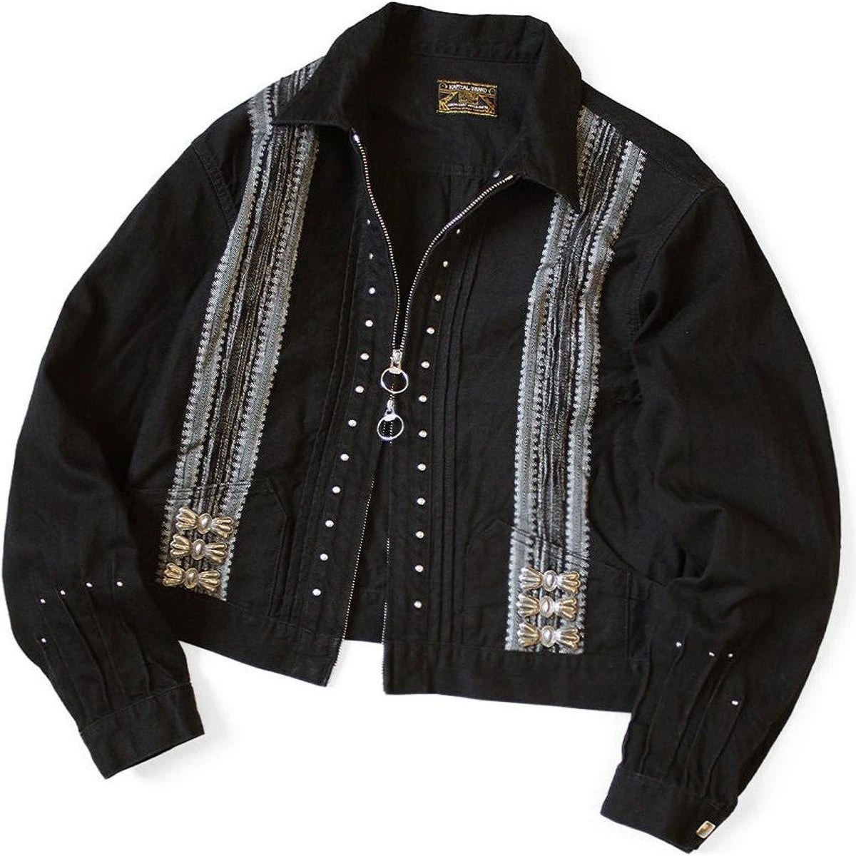 Kapital 12oz Yagasuri Jacquard Denim Drizzler Jacket