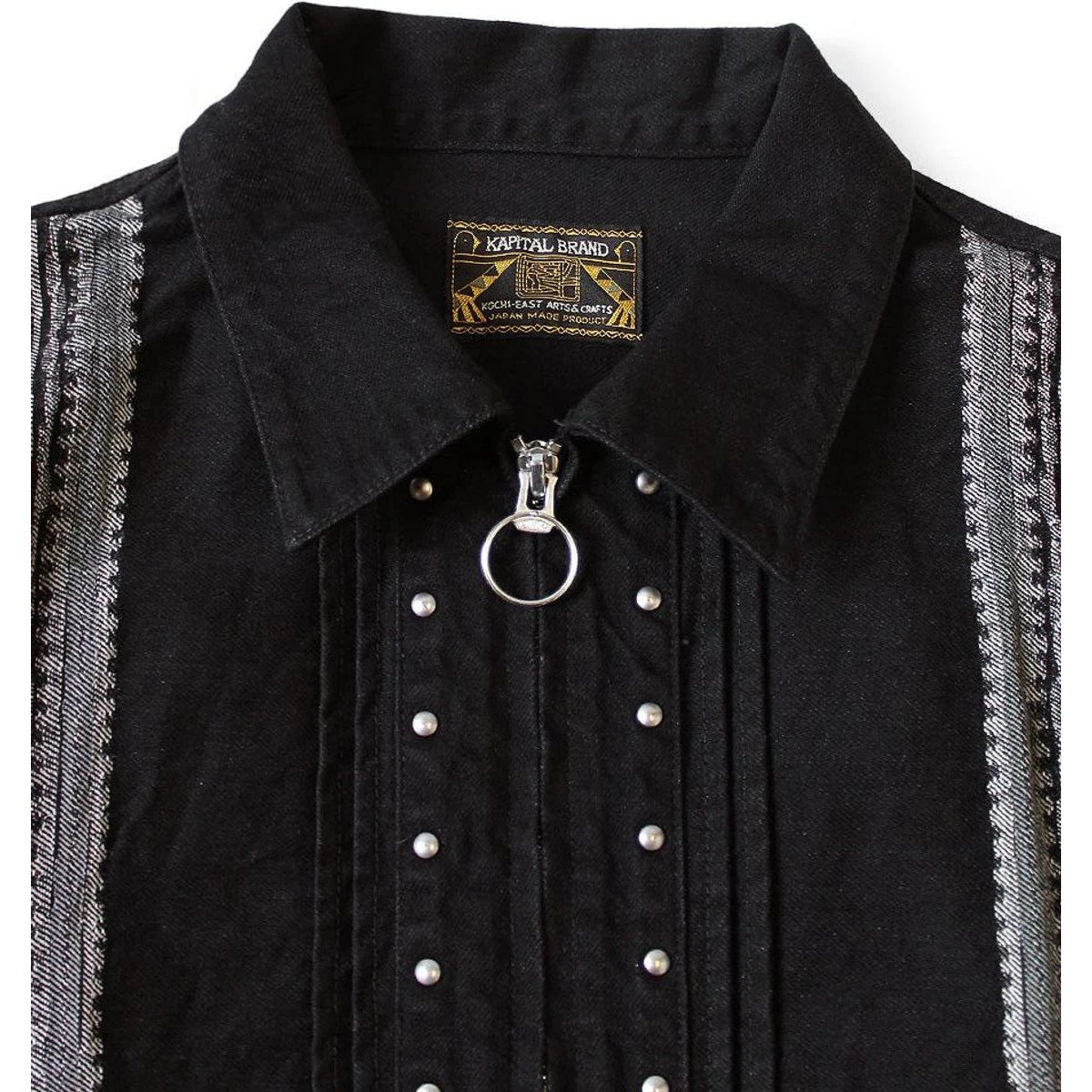 Kapital 12oz Yagasuri Jacquard Denim Drizzler Jacket