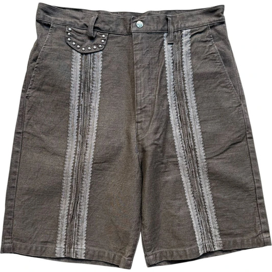 Kapital 12oz Yagasuri Jacquard Denim Shorts