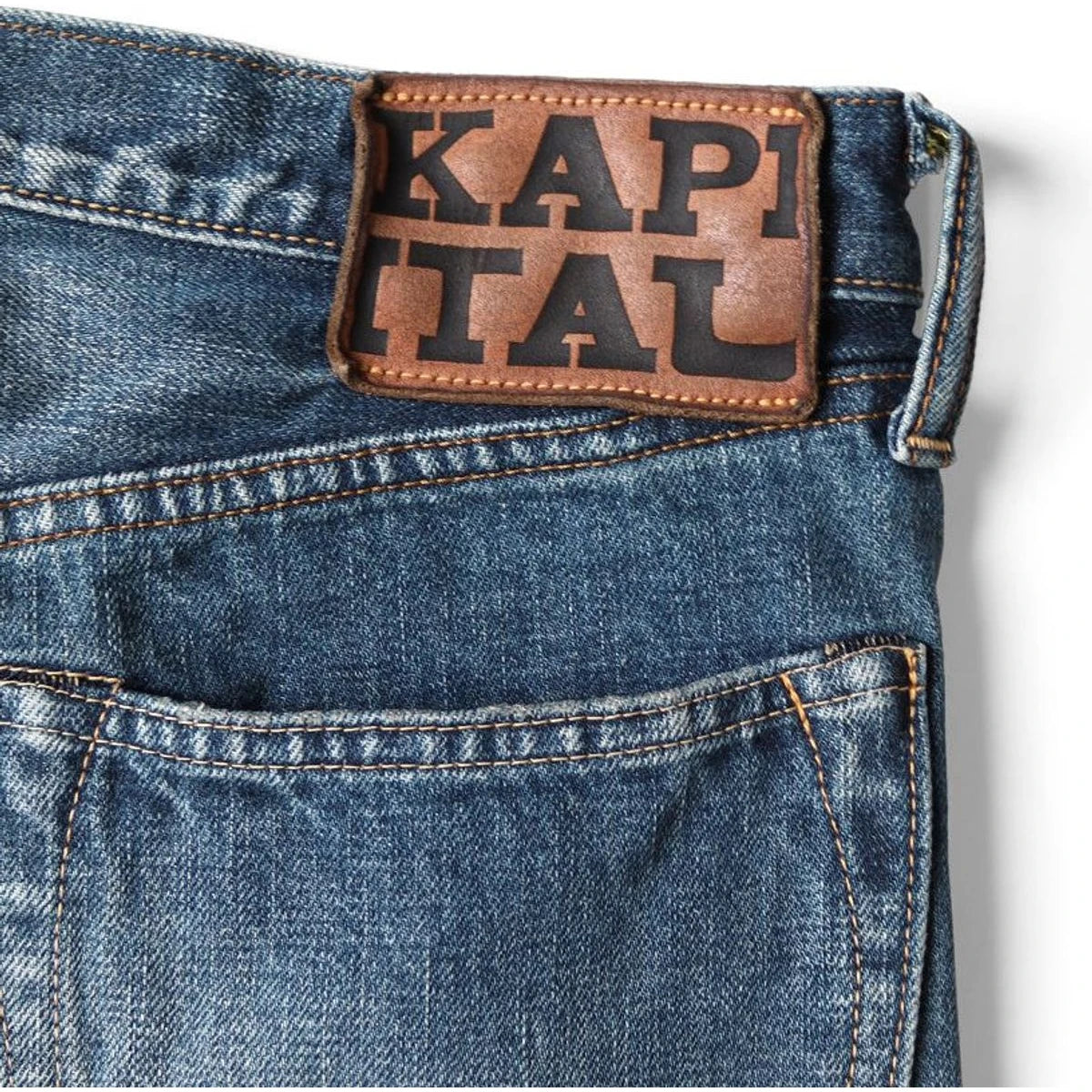 Kapital 13.5oz Zimbabwe Denim 5P Selvedge Wide Leg Monkey TH (Processed)
