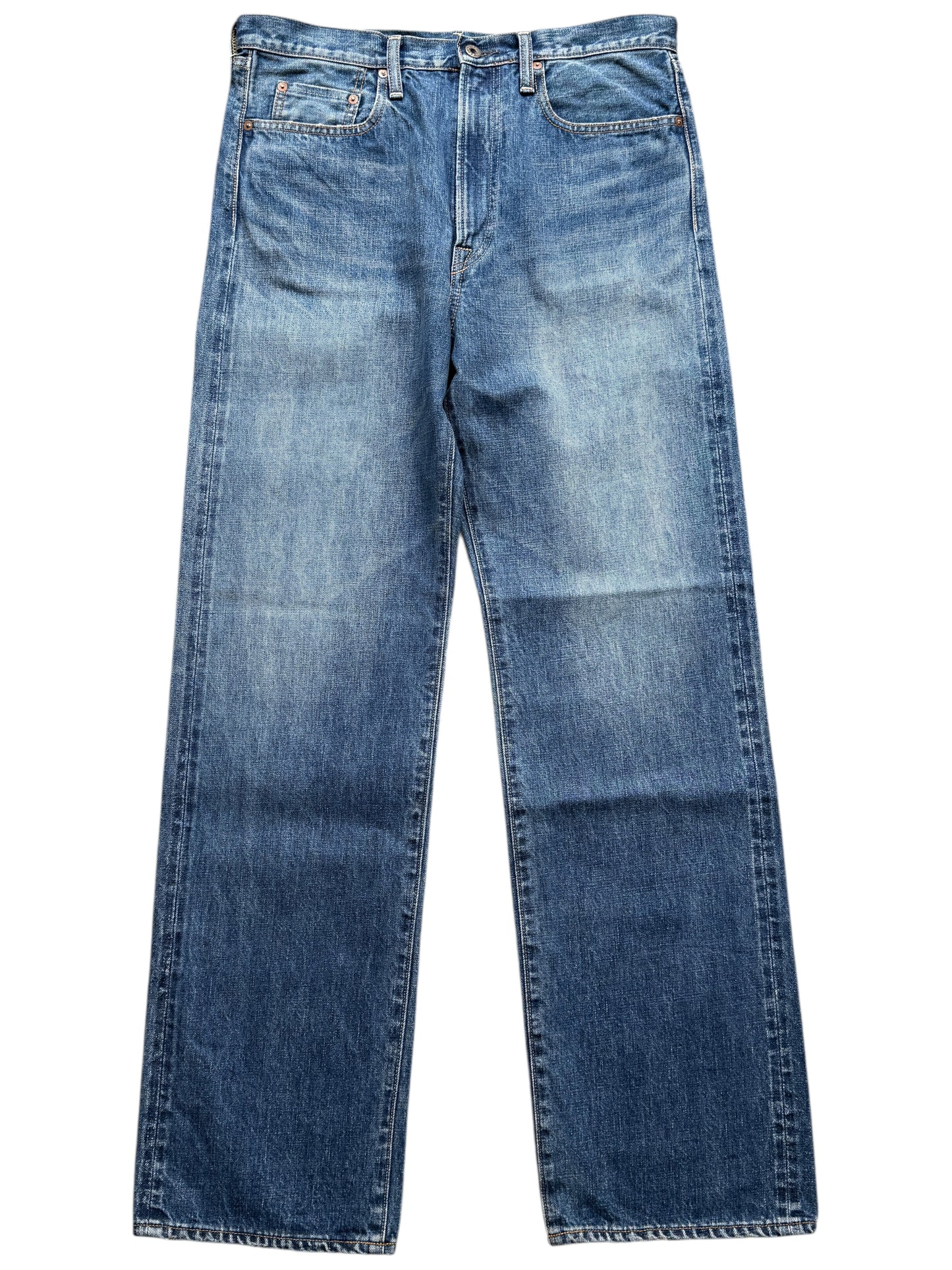 Kapital 13.5oz Zimbabwe Denim 5P Selvedge Wide Leg Monkey TH (Zip Fly)