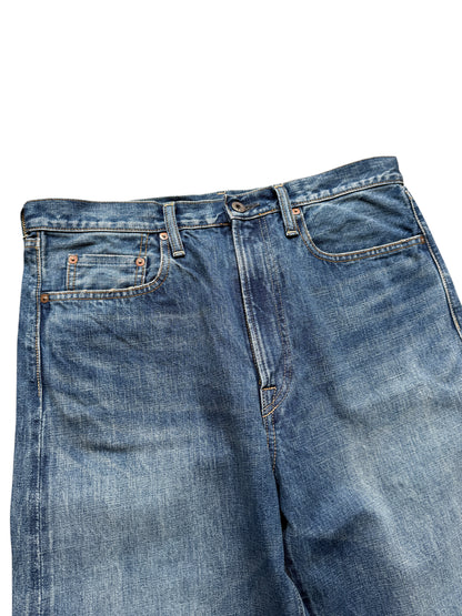 Kapital 13.5oz Zimbabwe Denim 5P Selvedge Wide Leg Monkey TH (Zip Fly)