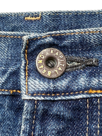 Kapital 13.5oz Zimbabwe Denim 5P Selvedge Wide Leg Monkey TH (Zip Fly)