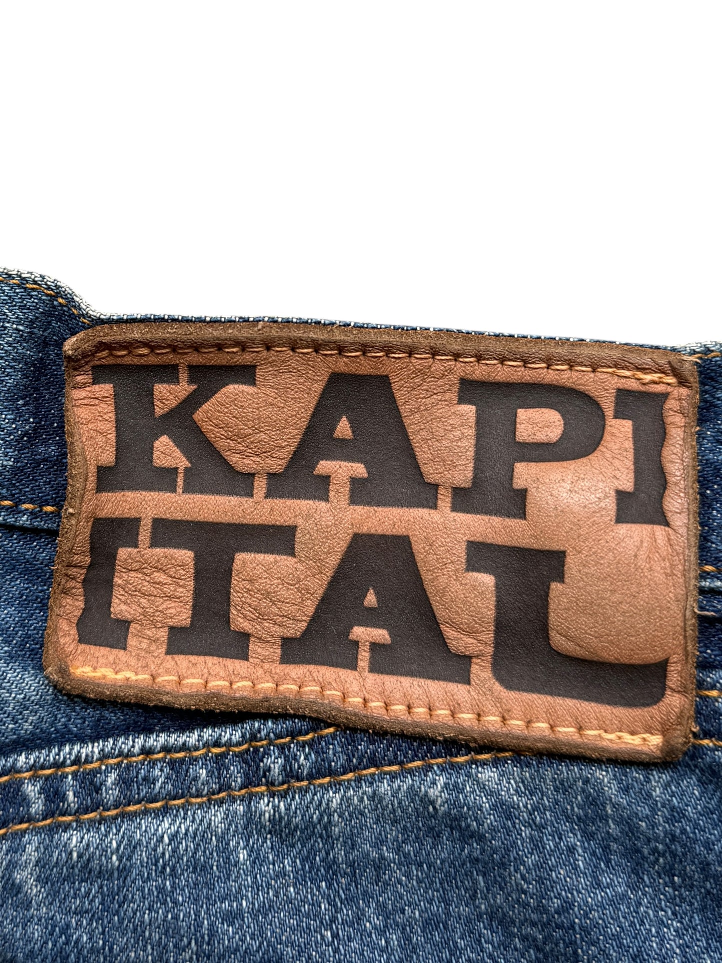 Kapital 13.5oz Zimbabwe Denim 5P Selvedge Wide Leg Monkey TH (Zip Fly)