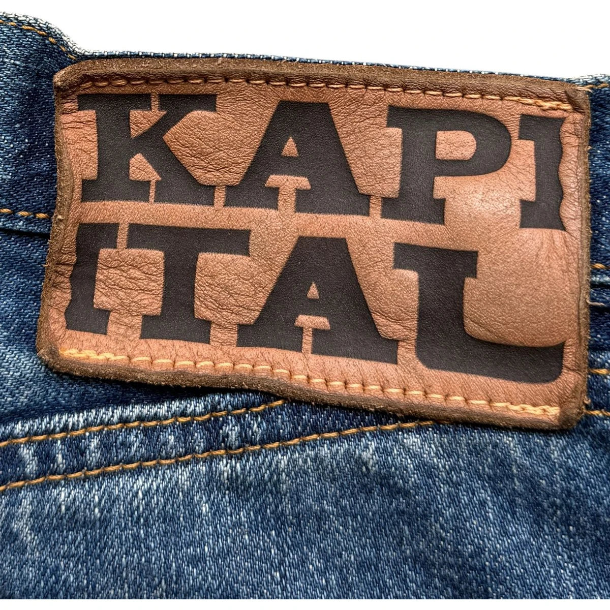 Kapital 13.5oz Zimbabwe Denim 5P Selvedge Wide Leg Monkey TH (Zip Fly)