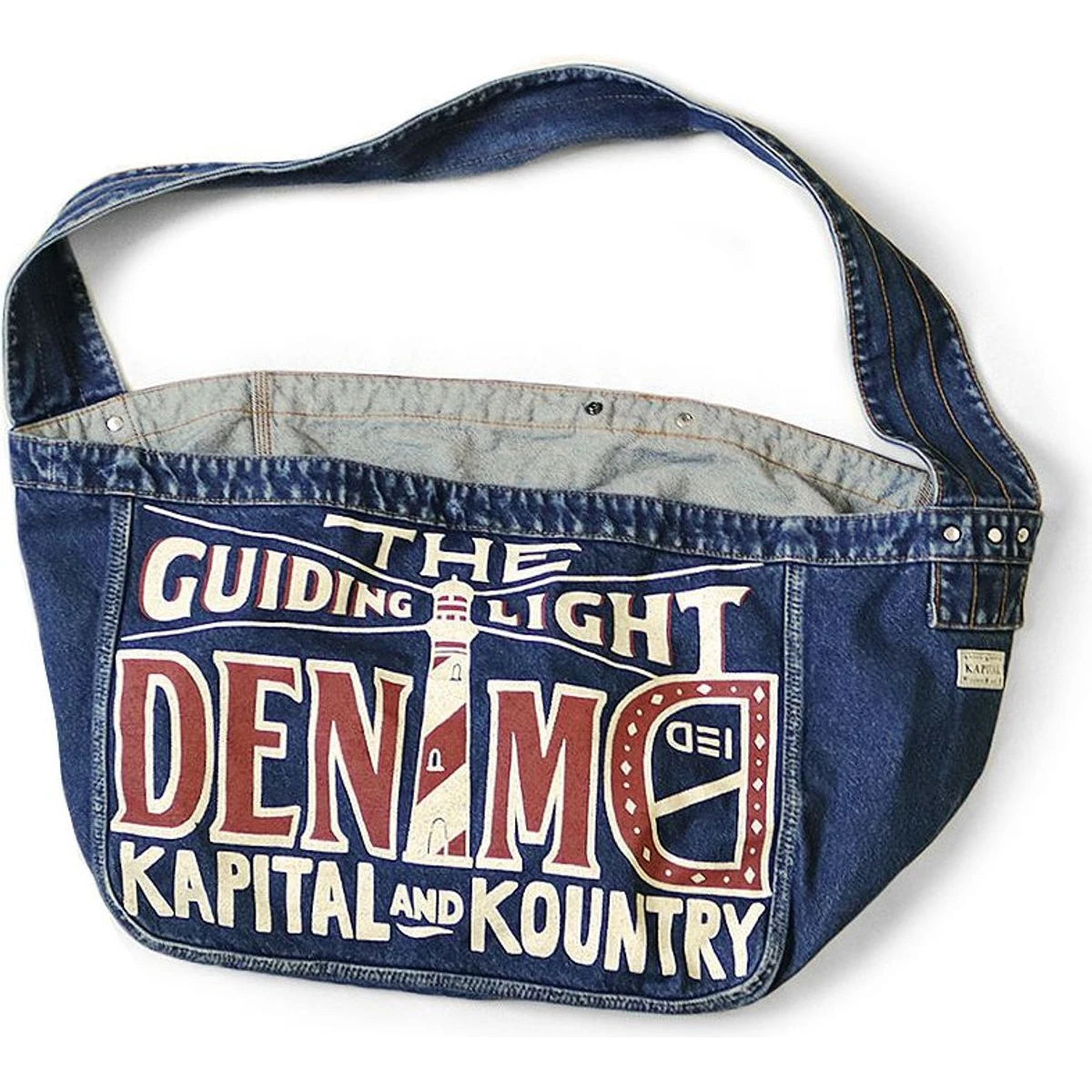 Kapital 13oz Denim Newspaper Bag (Guiding Light Edition)
