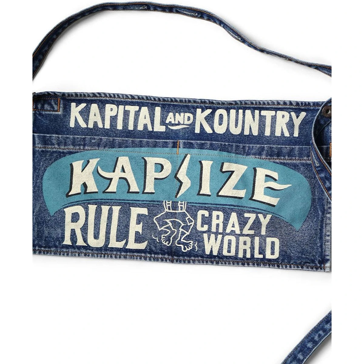Kapital 13oz Denim Distressed Short Apron (Kapsize Rule)