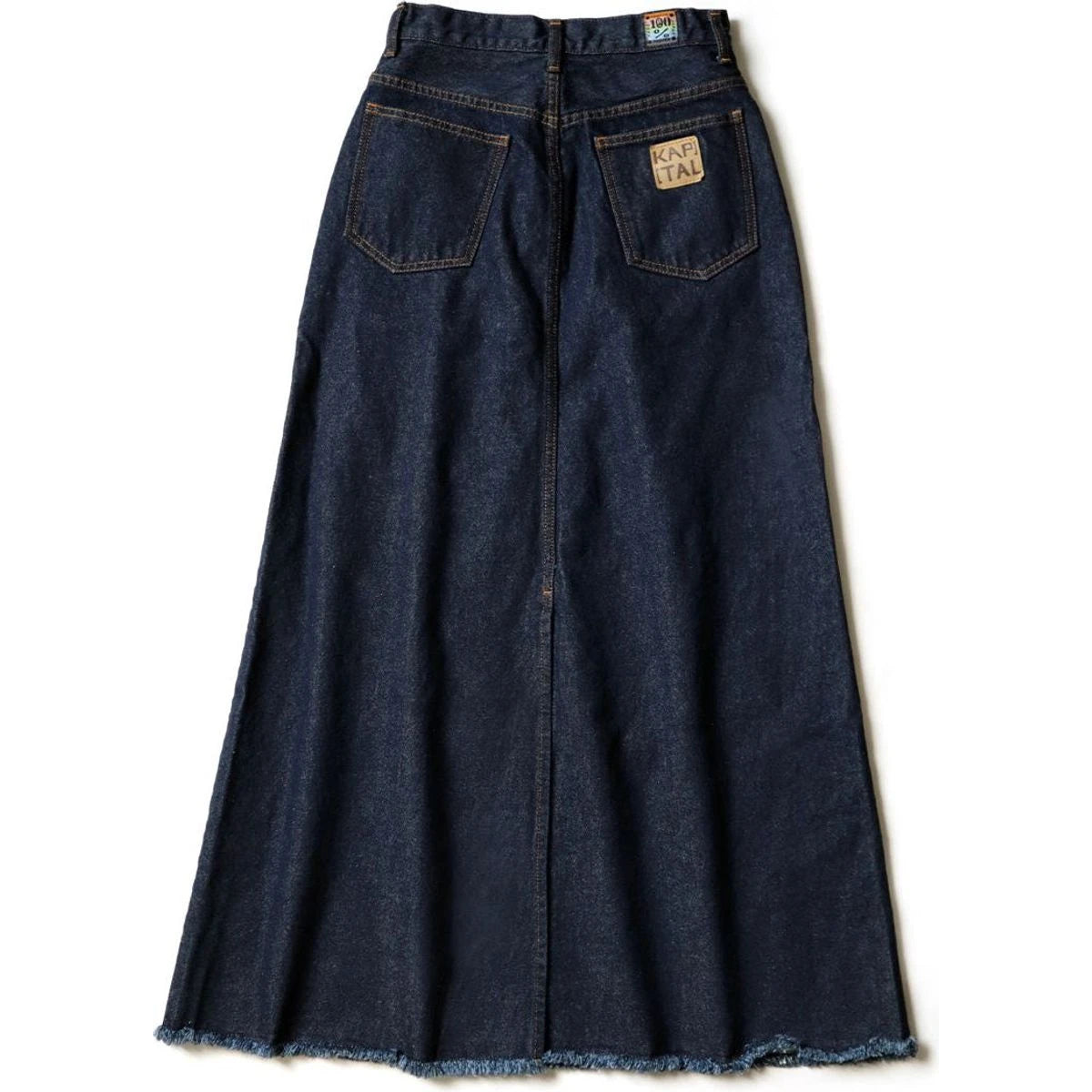 Kapital 13oz Denim High Waist Maxi Skirt