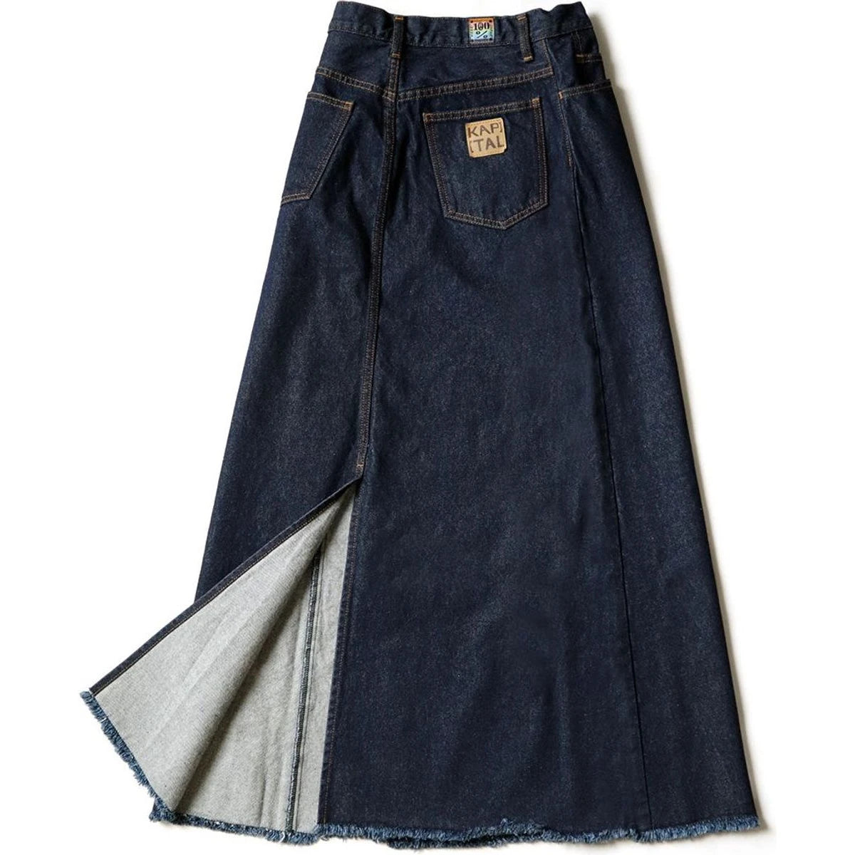 Kapital 13oz Denim High Waist Maxi Skirt