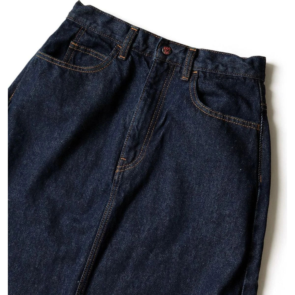 Kapital 13oz Denim High Waist Maxi Skirt