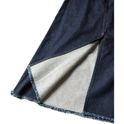 Kapital 13oz Denim High Waist Maxi Skirt