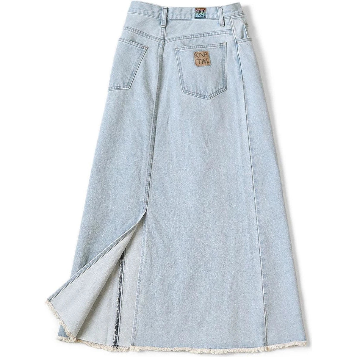 Kapital 13oz Denim High Waist Maxi Skirt (Processed)