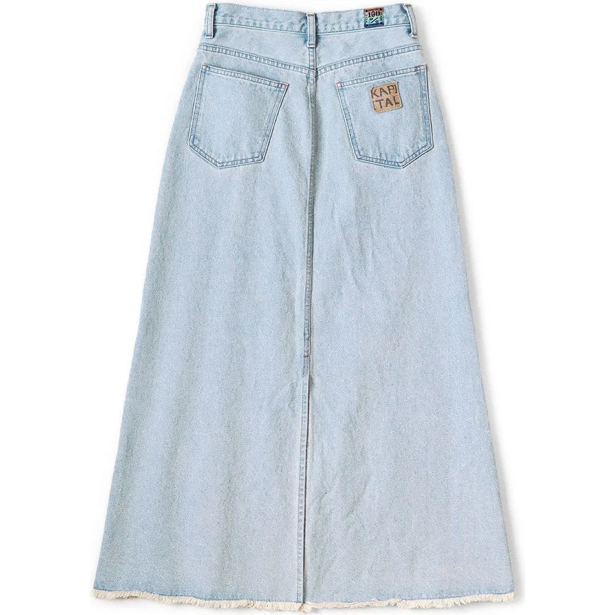 Kapital 13oz Denim High Waist Maxi Skirt (Processed)