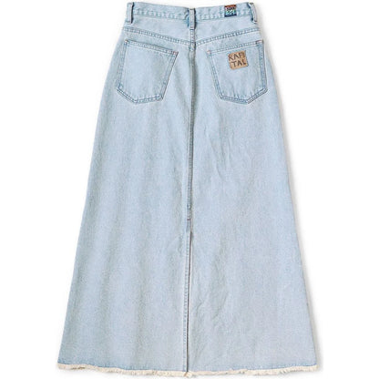 Kapital 13oz Denim High Waist Maxi Skirt (Processed)