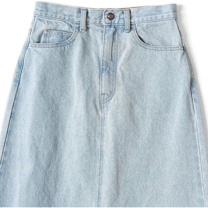 Kapital 13oz Denim High Waist Maxi Skirt (Processed)