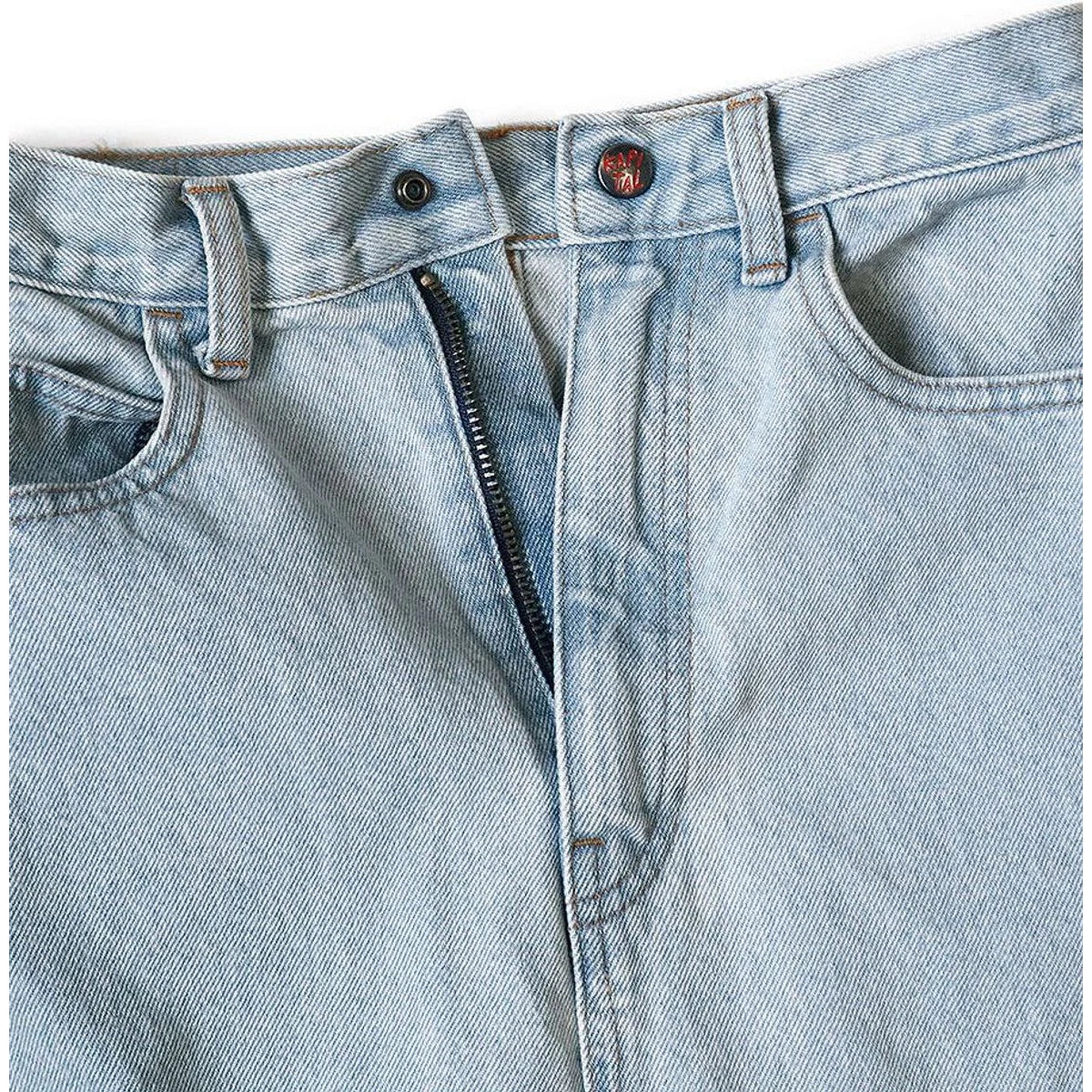 Kapital 13oz Denim High Waist Maxi Skirt (Processed)