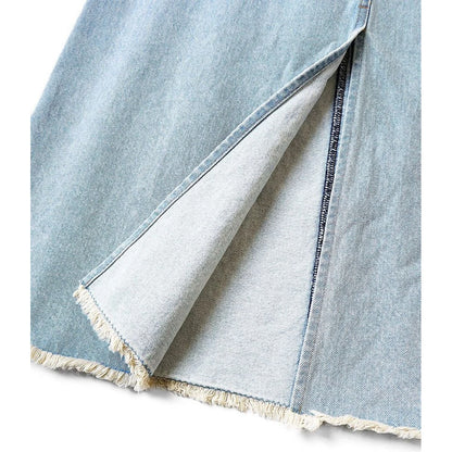 Kapital 13oz Denim High Waist Maxi Skirt (Processed)