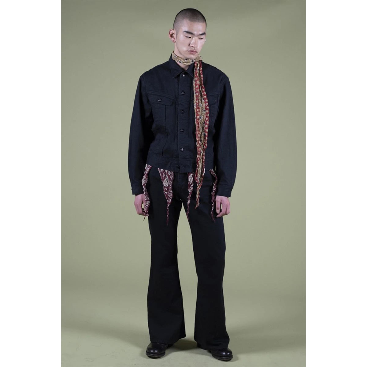 Kapital 14oz Black×Black Denim 5P Okabellbo (Men's)