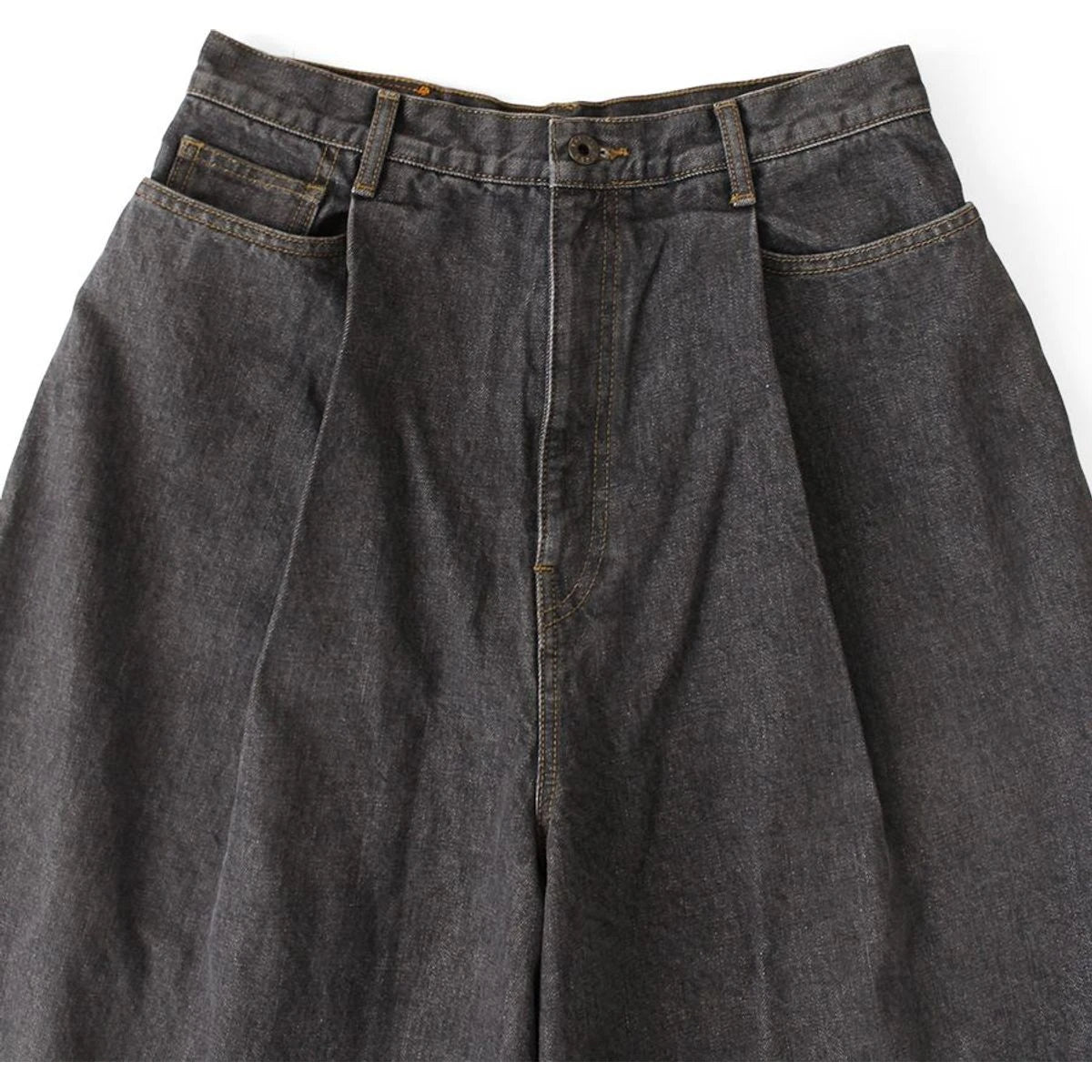 Kapital 14oz Black Denim 5 Pocket Jorts