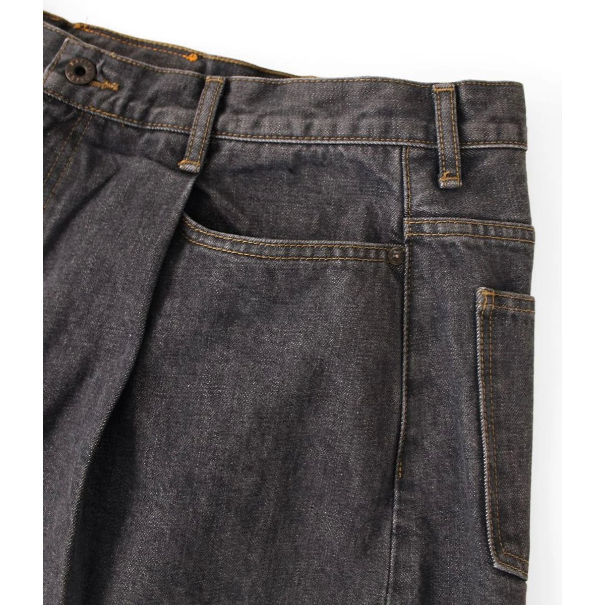 Kapital 14oz Black Denim 5 Pocket Jorts